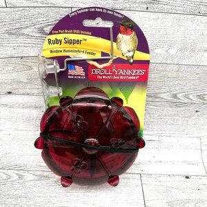 NIB‎ DROLL YANKEES Ruby Sipper Window Mount 5 Oz Hummingbird Feeder